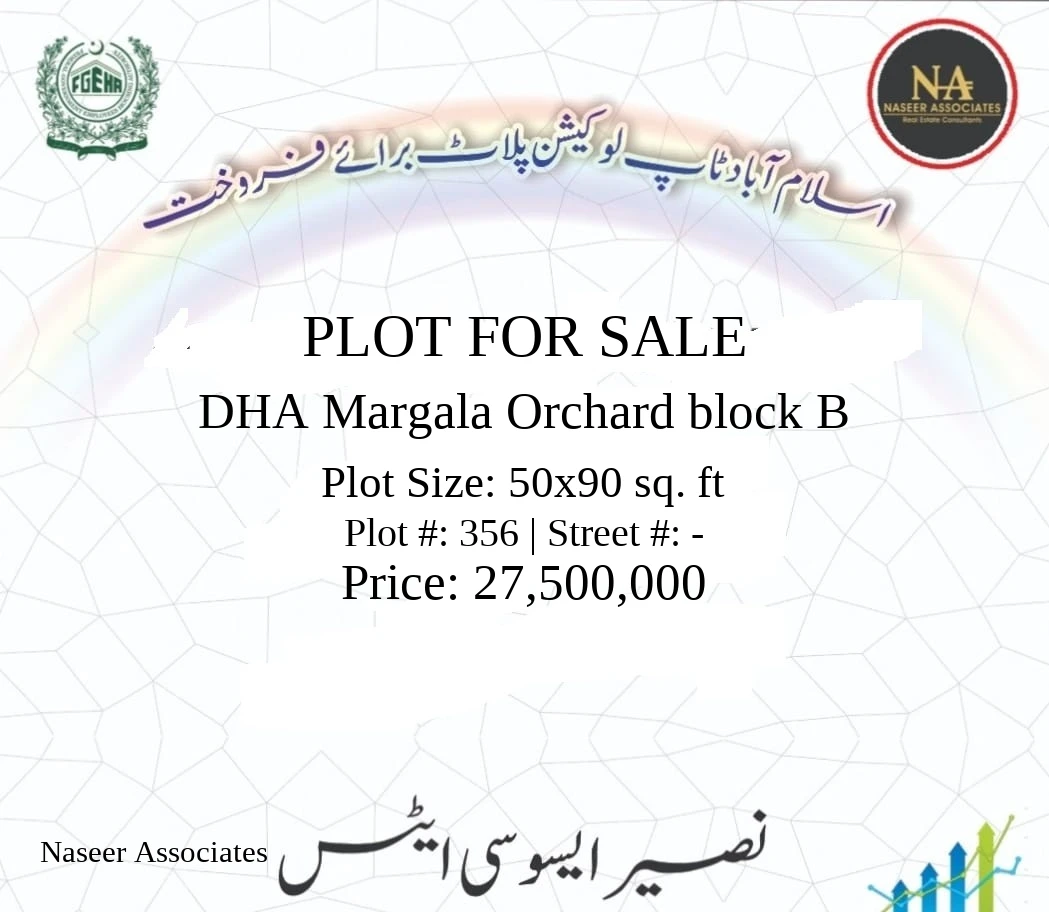 1 Kanal plot DHA Margala Orchard block B