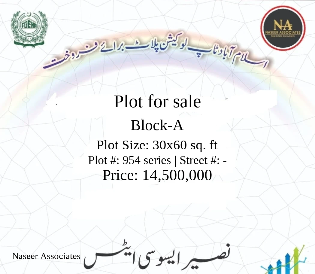 7 Marla Plot for sale in Faisal Town Block-A, Islamabad