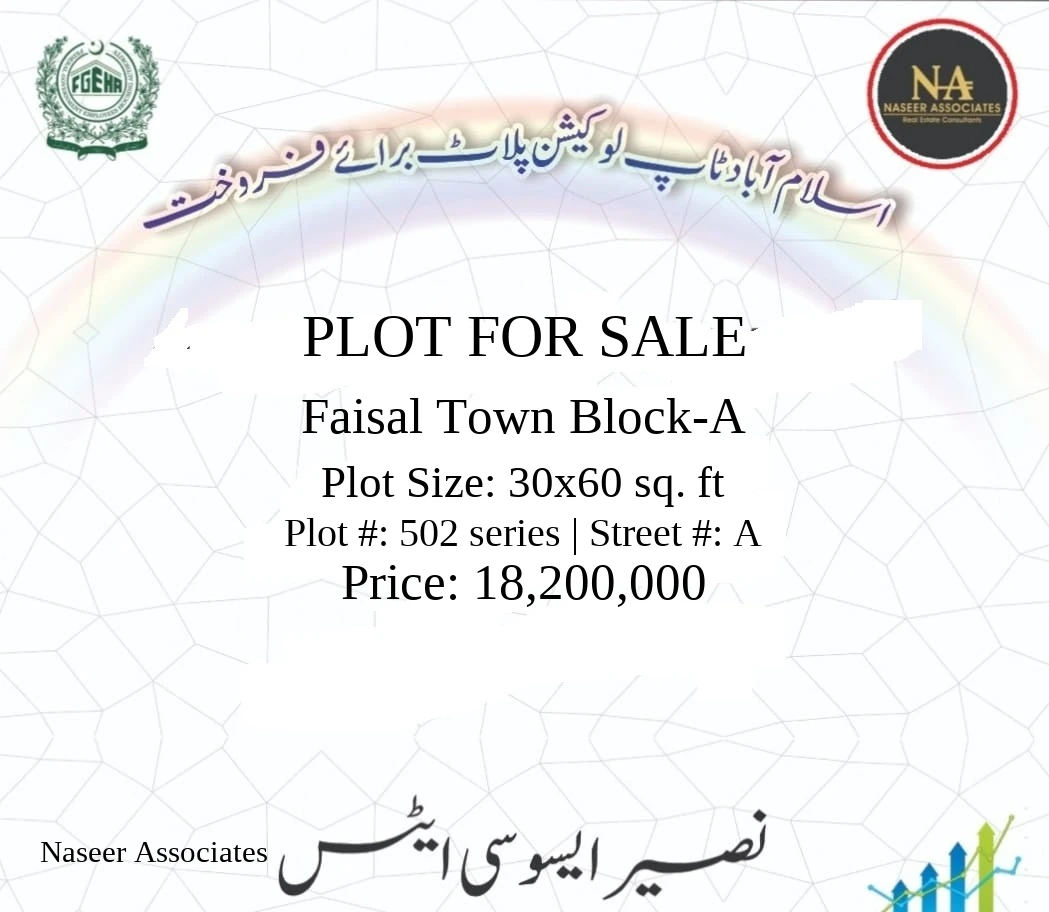 7 Marla plot Faisal Town Block-A