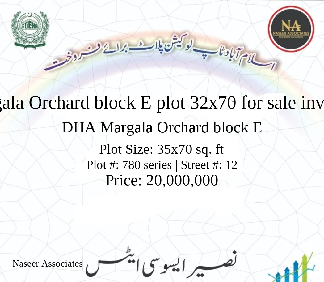 10 Marla DHA Margala Orchard block E