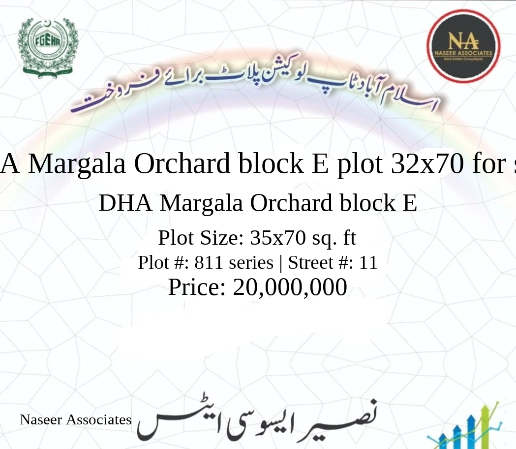 10 Marla DHA Margala Orchard block E