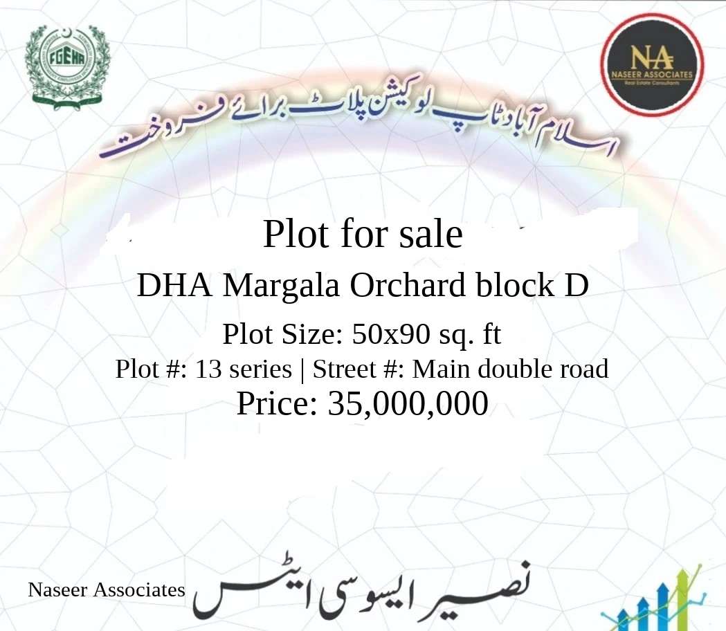 1 Kanal DHA Margala Orchard block D