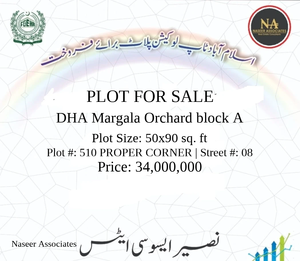 1 Kanal plot DHA Margala Orchard block A
